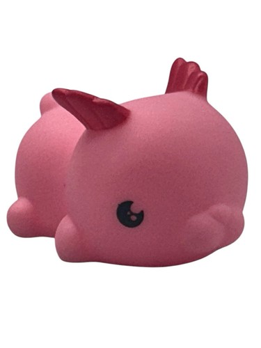 Laying Down Animal Pink Axolotl Bath Toy A&A 3” Long