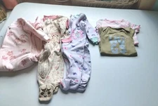 Lot Of 5 Baby Girl Size 3-6 Months-Multiple Brands & Colors Sleepers, Body Suits