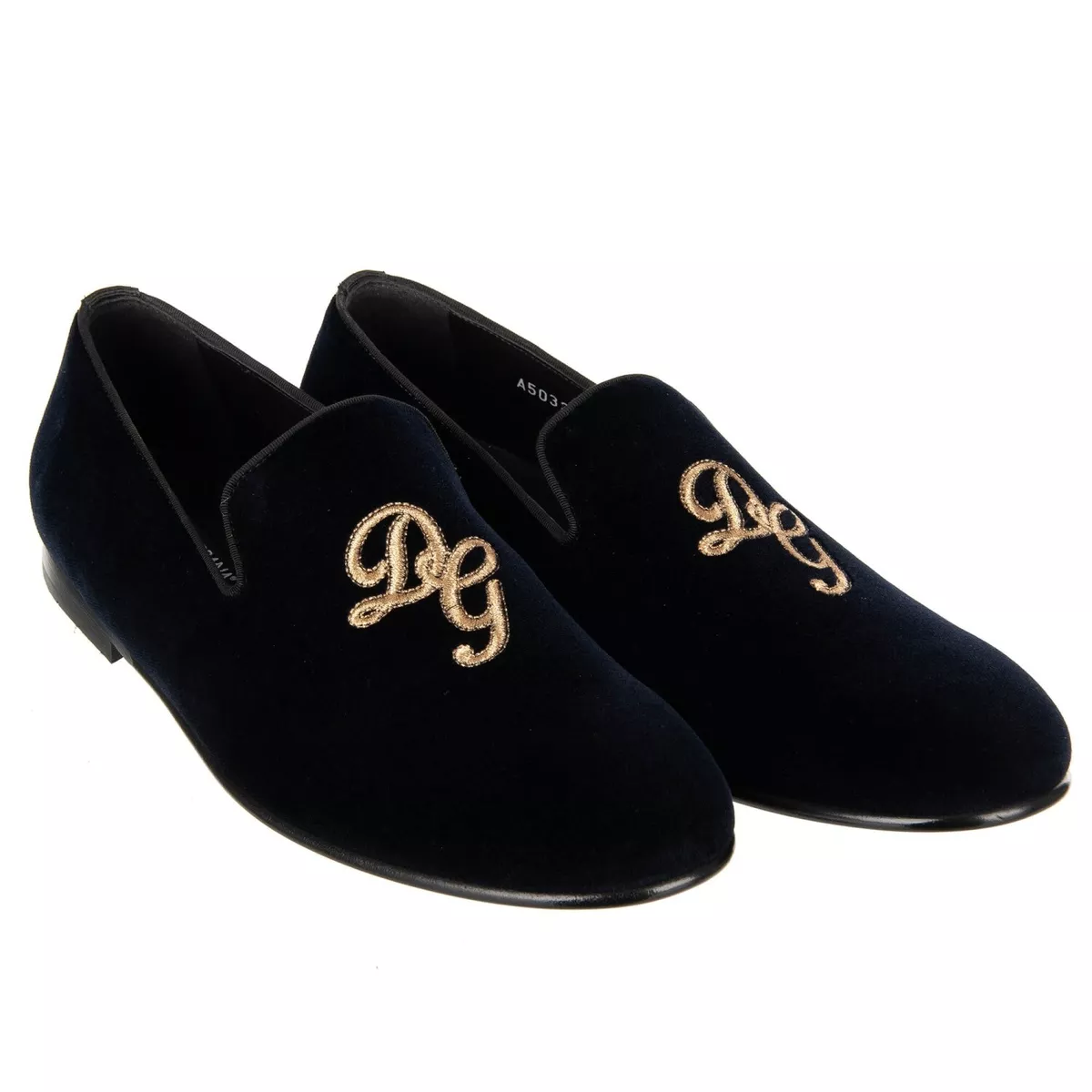 EMBELLISHED VELVET LOAFERS - Black