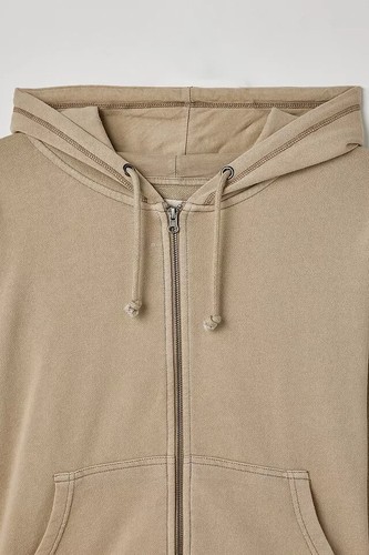BNWT Urban Outfitters BDG Bonfire Zip Hoodie, Sand, Sz XS - Picture 4 of 8