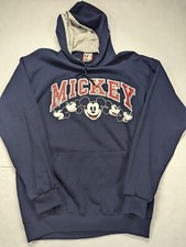 Vintage Disney Designs Mickey Mouse Hoodie Sweater Size Medium Made In USA