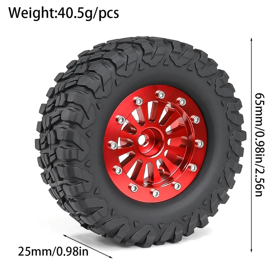 65mm Reifen für Traxxas 1/18 TRX4M Land Rover Defender TRX4MT (4Stück) - Bild 2 von 4