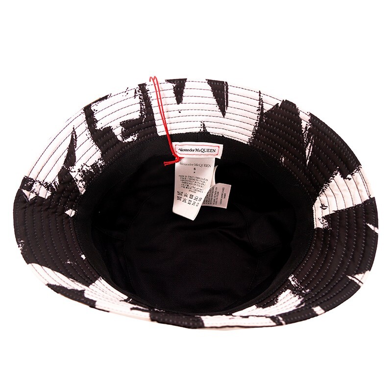 Alexander McQUEEN グラフィックバケットハット BLK/L 240119-007.jpg