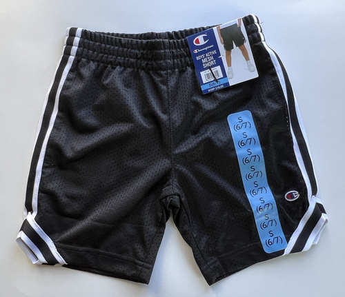 Champion Boys Mesh Athletic Short Black Size Small 6/7 NWT - Picture 5 of 9