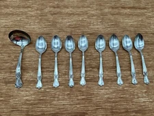 Lot 8 Teaspoons & Ladle Signature International OLD COMPANY MONOGRAM C & O