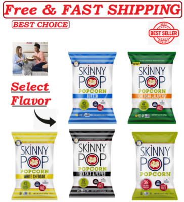 SkinnyPop, Popcorn, Skinny Pop, 4.4oz Grocery Size Bag, Select Flavor