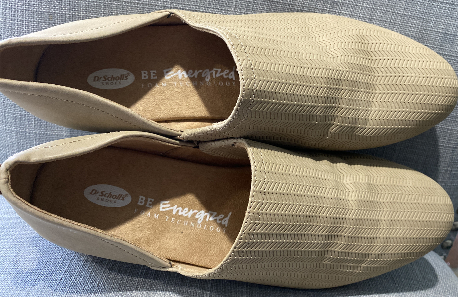 DR SCHOLLS Womens Beige Stretch Adjustable Magnolia Open Toe Buckle Leather Slingback Sandal M