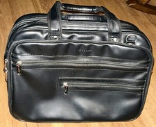 Foray Black Laptop Shoulder Messenger Briefcase Weekender Bag Backpack Expanding