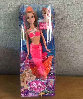 Barbie Meerjungfrau Puppe The Pearl Princess Super Rare 2014 Pink & Orange Neu Versiegelt