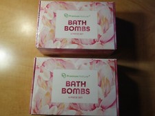 BATH BOMBS, 2 Boxes, 6 Piece Set in each Box, Premium Nature, Brand New, SEALED
