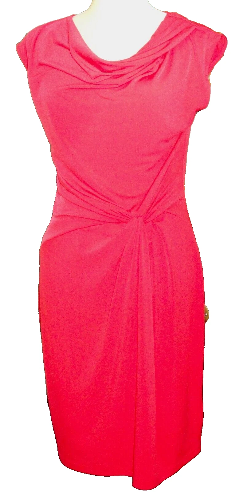 Abito Michael Kors ~ donna M ~ rosso senza maniche scollo a cappuccio ~ vita cinch