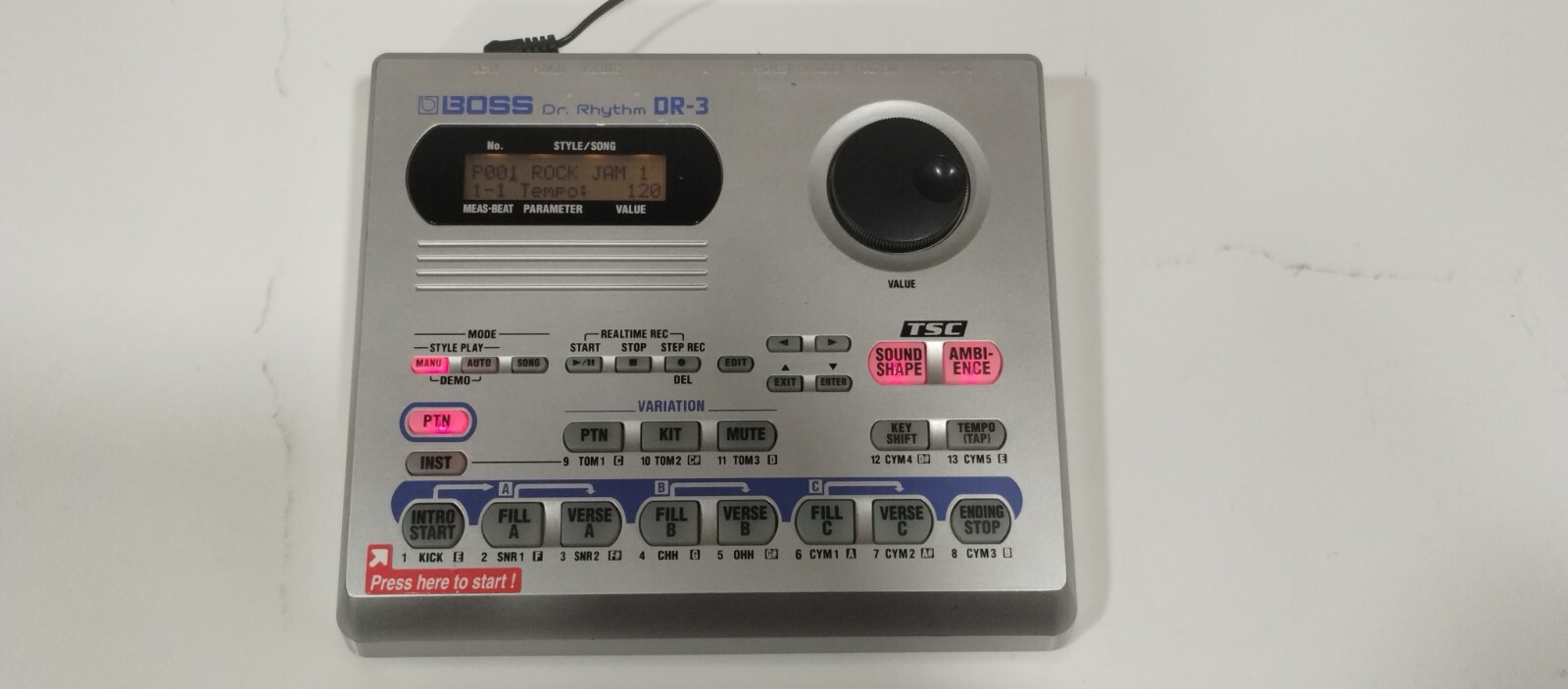 Boss Dr. Rhythm DR3 Drum Machine, Tested Working eBay