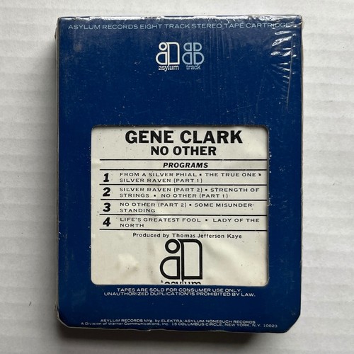 GENE CLARK No Other 1974 US ORG Asylum Records SEALED 8-TRACK TAPE The BYRDS - Picture 2 of 3