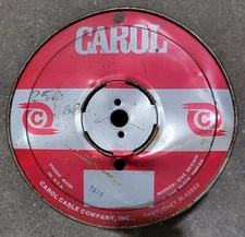 Vintage Carol Cable Company wire spool only tin/steel.  