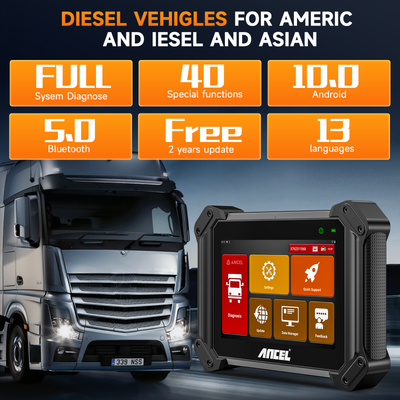 ANCEL V6HD Diagnostic Tool ANCEL V6HD Heavy Duty Truck Scanner - Diesel ...