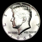 1968-D Kennedy 40% Silver Half Dollar GEM BU FREE SHIPPING