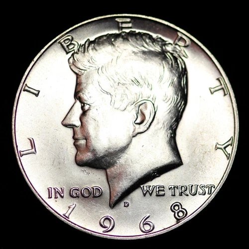 1968-D Kennedy 40% Silver Half Dollar GEM BU FREE SHIPPING