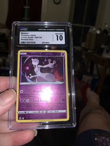 Mewtwo Pokémon (2023) Crown Zenith - 059/159 Reverse Holo Cgc 10.0