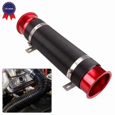 Universal 3'' Flexible Car Cold Air Intake Hose Filter Pipe Telescopic Tube Kit