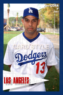 Alex Cora - 2003 Los Angeles Dodgers - choose a size - full color print