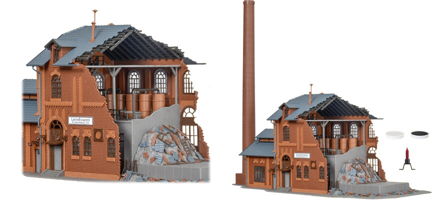 Vollmer 45601 Ho Scale Brick Burning Factory (with Aging Kit