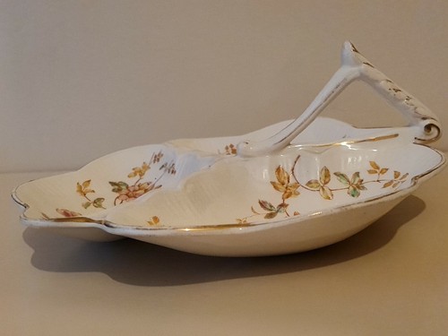 Keeling & Co Trefoil Serving Dish With Handle Keele Pattern Floral Vintage - Picture 11 of 12