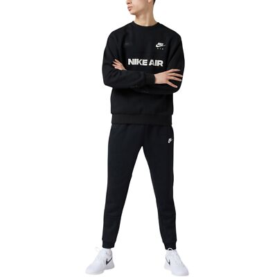Nike Air DM5207 Mens Tracksuits Pullover Sweatshirt Brushed Black