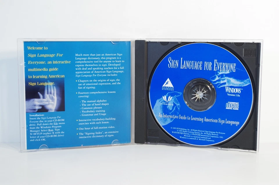 Sign Language for Everyone (Educational Resource Software, 1995, MS DOS) - Rare! - Image 3 of 4