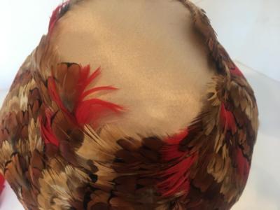 1950s/Early 60s Iridescent Pheasant Feathers Flowerpot Hat il_1080xN.4505889961_poqu.jpg main image 2