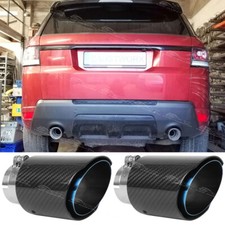 For Land Rover Range Rover Sport Carbon 2.5" In 3.5" Out Tail Pipe Exhaust Tips