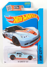 Hot Wheels '09 Corvette C6 ZR1 azul Gulf City pliegue en tarjeta