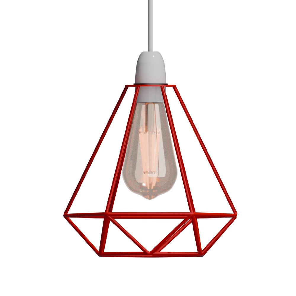 Vintage Cage Metal Pendant Light Shade Wire Diamond Ceiling