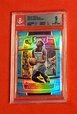 🔥 2021 Select Anthony Edwards BLUE Silver PRIZM SP /299 #49 BGS MINT 9 📈📈