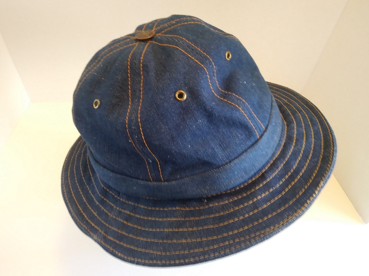 VTG LEVIS Orange Tab Denim Bucket Hat Size Medium 1970s 70s VTG LEVIS Orange Tab Denim Bucket Hat Size Medium 1970s 70s