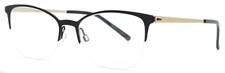 INFACE IN LOVE IF8471 6031 Black Womens Cat Eye Half Rim Eyeglasses 53-17-140