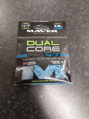 Maver Dual Core Pro Hollow Match Elastic 2.5m Size 4-7 Blue.