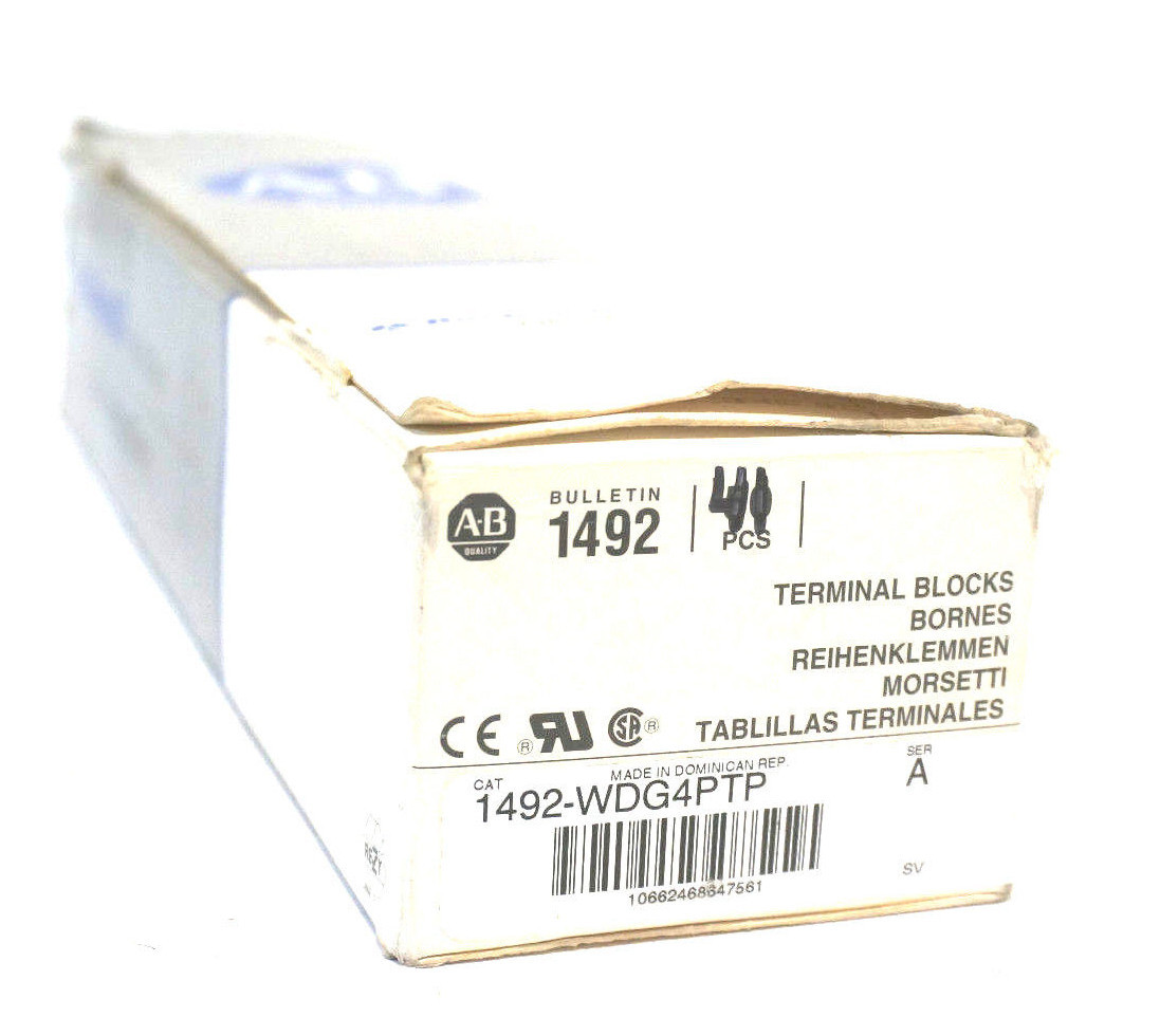 41 ALLEN BRADLEY 1492-WDG4PTP TERMINAL BLOCKS SER.A 1492WDG4PTP NEW, SURPLUS