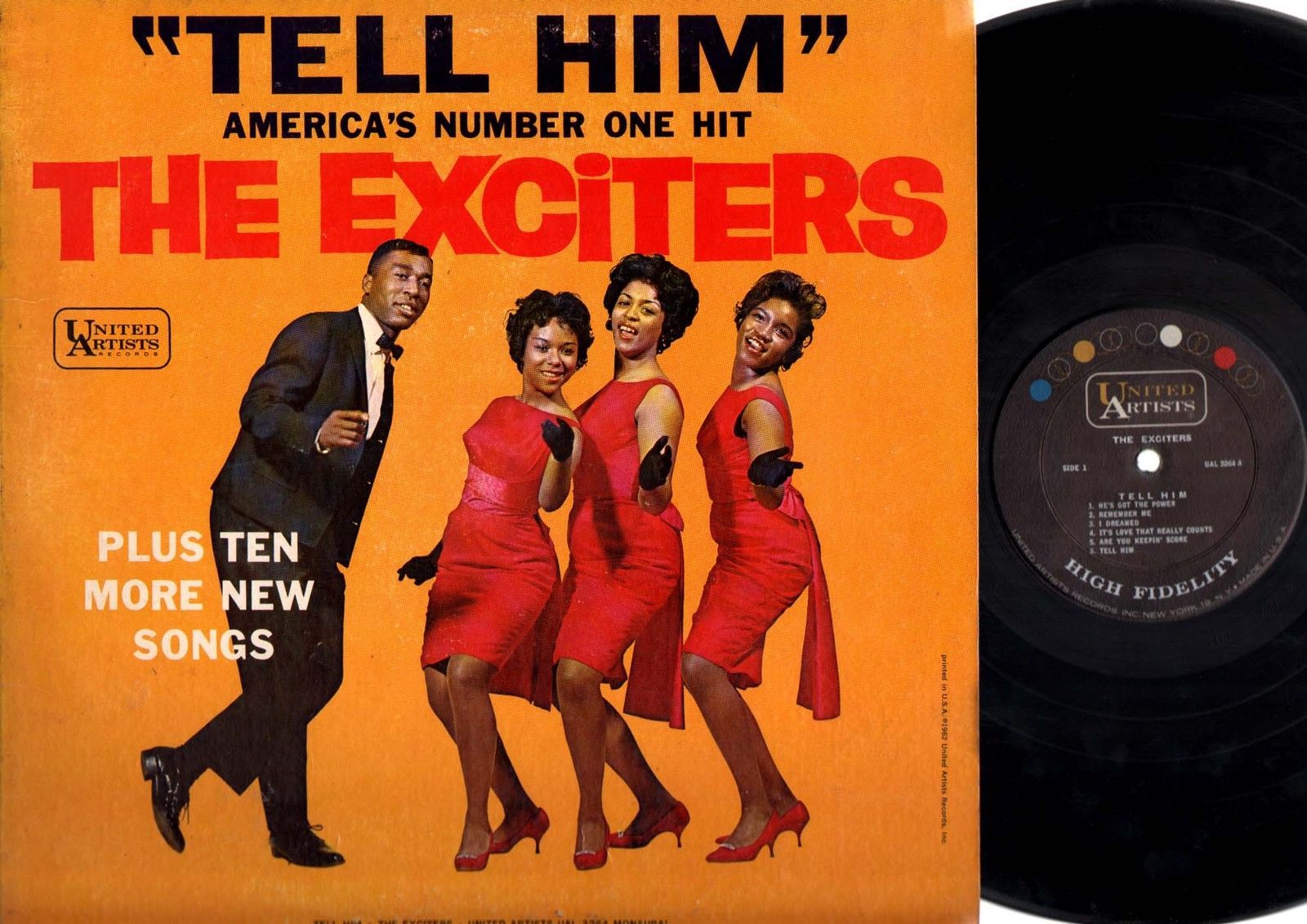THE EXCITERS"TELL HIM"1963 UA3264 ORIG. VG+/VG U.S.1st.Press LP