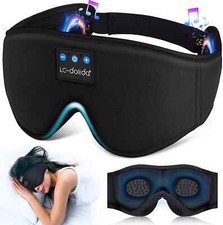Lc-Dolida Sleep Headphones, 3D Sleep Mask Bluetooth Wireless Music Eye Mask, Sle