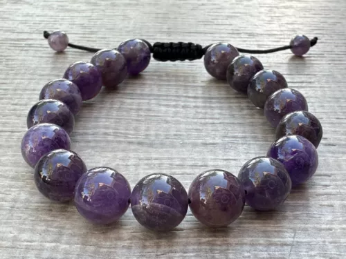 Grade A++ Edelstein Perlen verstellbar Armband 10 mm, echte Kristalle Armbänder - Bild 13 von 124