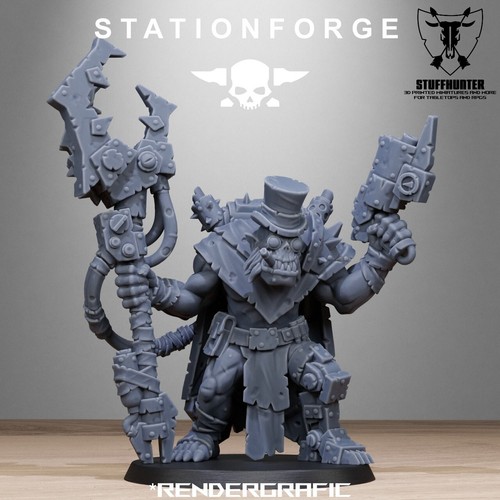Orkaz Madman - StationForge - Wargaming Grimdark Ork Greenskin Boss - Bild 2 von 5