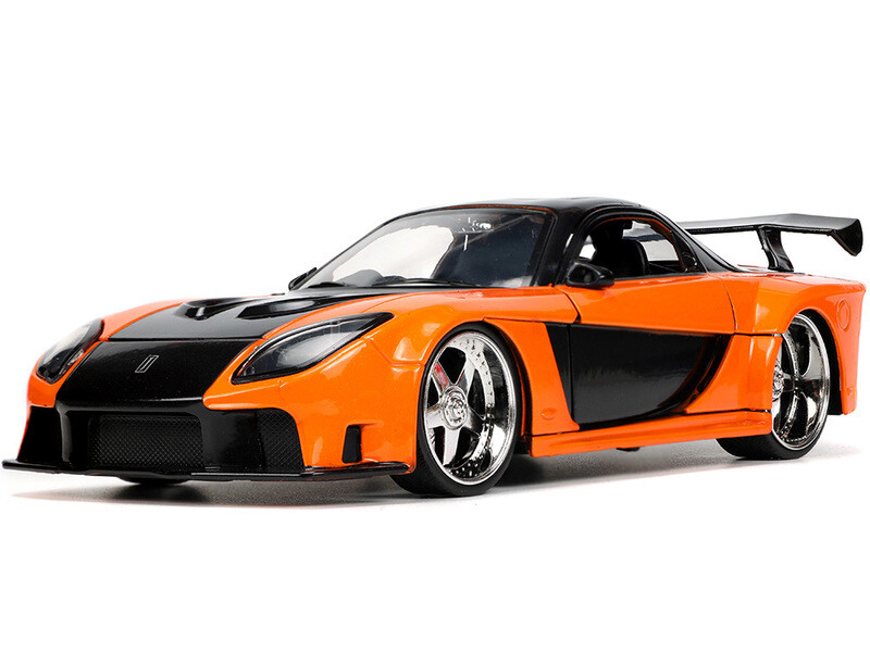 JADA Fast and Furious Han's 1995 Mazda RX-7 Widebody Orange JADA Fast and Furious Han's 1995 Mazda RX-7 Widebody Orange