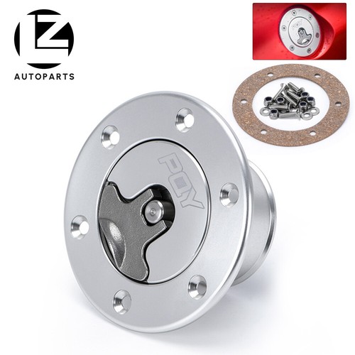 Fuel Filler Neck Up Gas Flush Mount Universal 6 Holes ID 35.5MM Billet