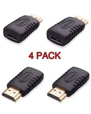 4x Gold Plated HDMI Male to Mini HDMI Female Connector HD TV Converter Adaptor