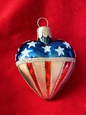 Ornament Waterford Holiday Heirlooms Stars  Stripes Heart Patriotic Flag