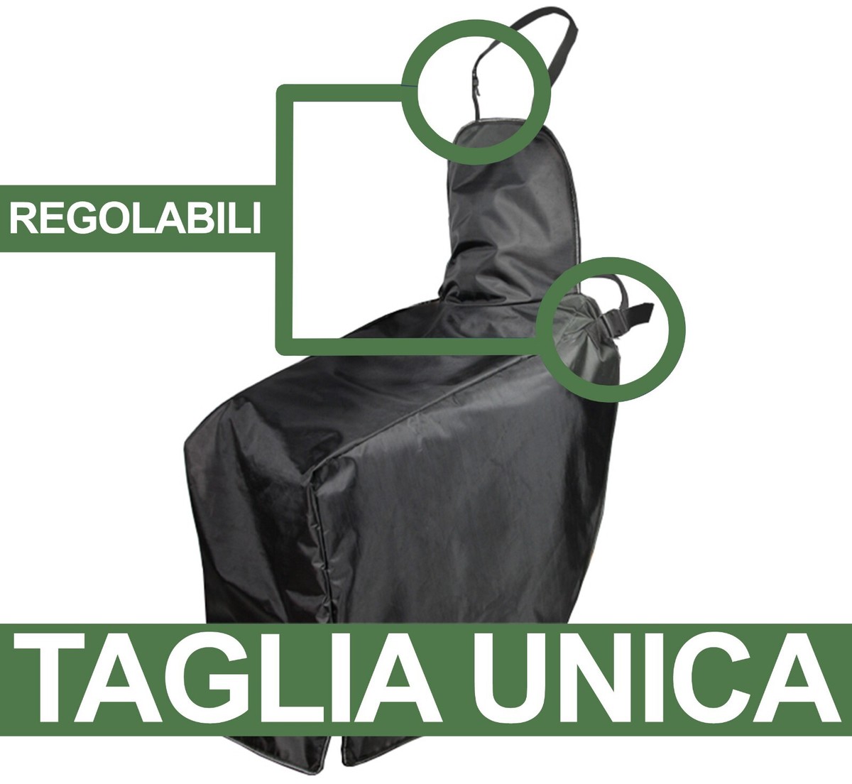 Coprigambe OJ Universale Per Scooter E Moto – Invernale, Impermeabile, In Poliestere Felpato, Nero, Con Riflettenti