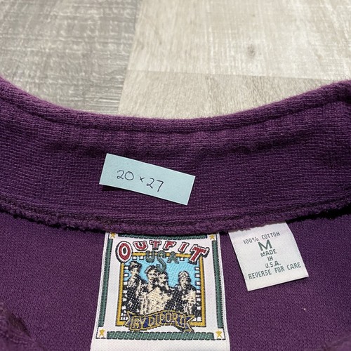 Vintage Outfit USA Dark Purple Camden New Jersey Drawstring High Neck Sweatshirt - Picture 5 of 5