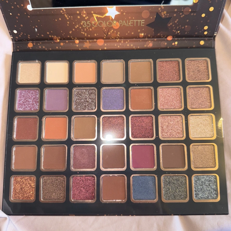 Ultimate Nude 35 Color Eyeshadow Makeup Palette with complete eye brush set - Image 2 of 4