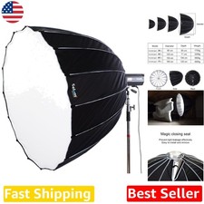Portable 60" 16-Rod Parabolic Softbox, Bowens Mount, Diffuser, Studio Portrait