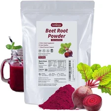 2 LB Organic Beet Root Powder Raw Non GMO Pure Beta Vulgaris Nitric Oxide Booste
